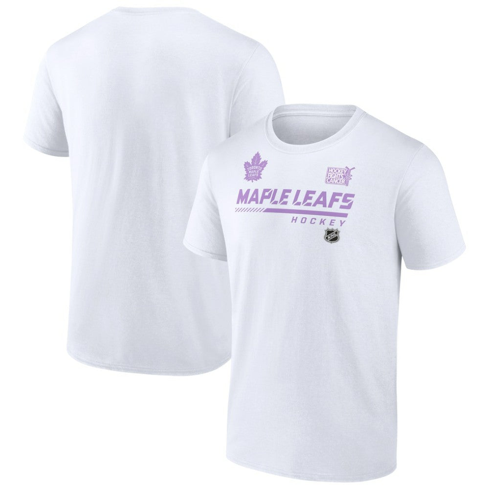 Toronto Maple Leafs NHL Hockey Fights Cancer T-Shirt - White T-shirts