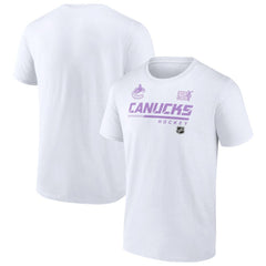 Vancouver Canucks NHL Hockey Fights Cancer T-Shirt - White T-shirts
