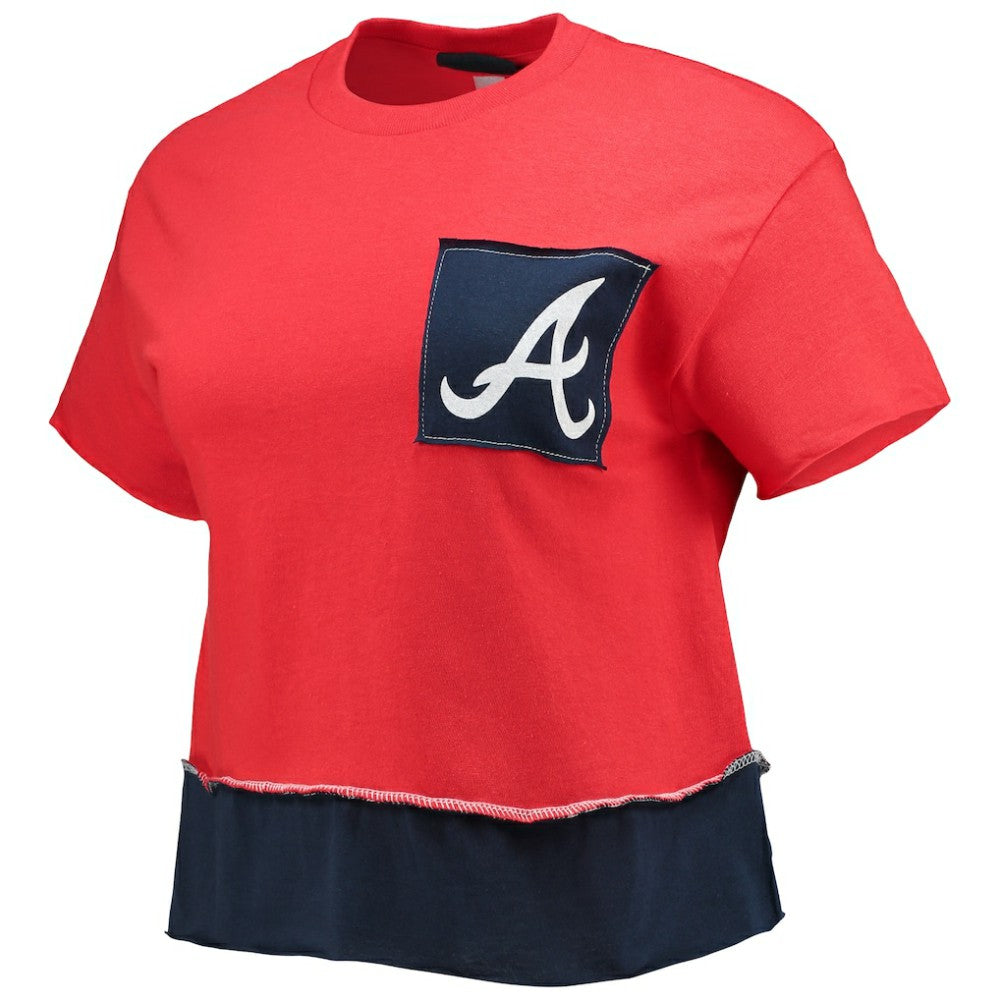 Atlanta Braves Refried Apparel Women's Cropped T-Shirt Red