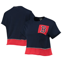 Boston Red Sox Refried Apparel Women's Cropped T-Shirt Navy