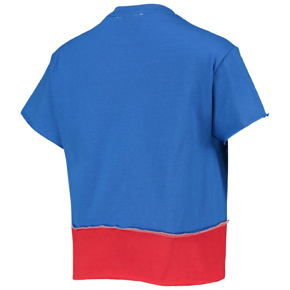 Chicago Cubs Refried Apparel Women's Cropped T-Shirt Royal