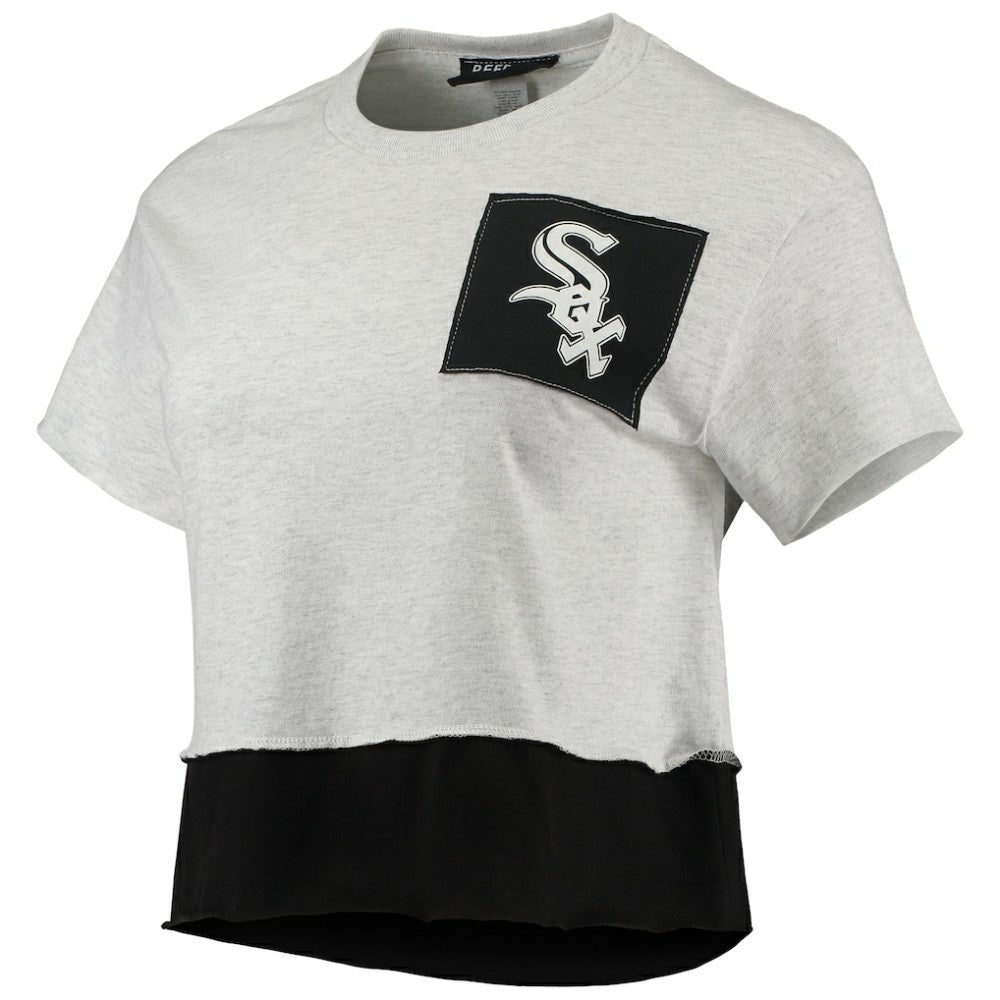 Chicago White Sox Refried Apparel Women's Cropped T-Shirt Heathered Gray