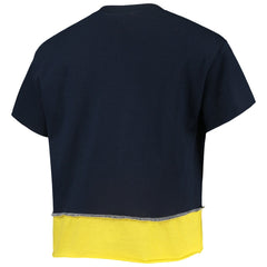Milwaukee Brewers Refried Apparel Women's Cropped T-Shirt Navy