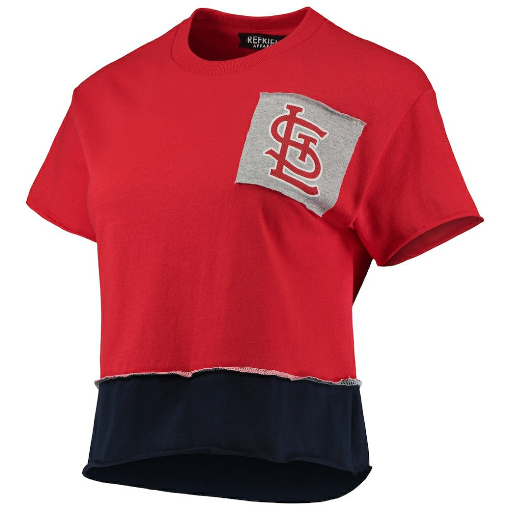 St. Louis Cardinals Refried Apparel Women's Cropped T-Shirt Red