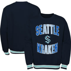 Seattle Kraken Youth Classic Blueliner Pullover Sweatshirt - Deep Sea Blue Sweatshirts