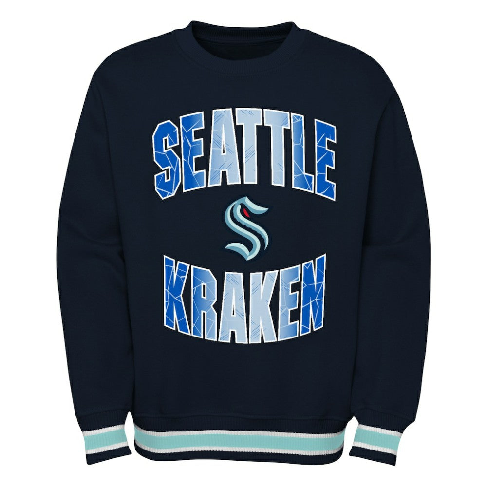 Seattle Kraken Youth Classic Blueliner Pullover Sweatshirt - Deep Sea Blue Sweatshirts