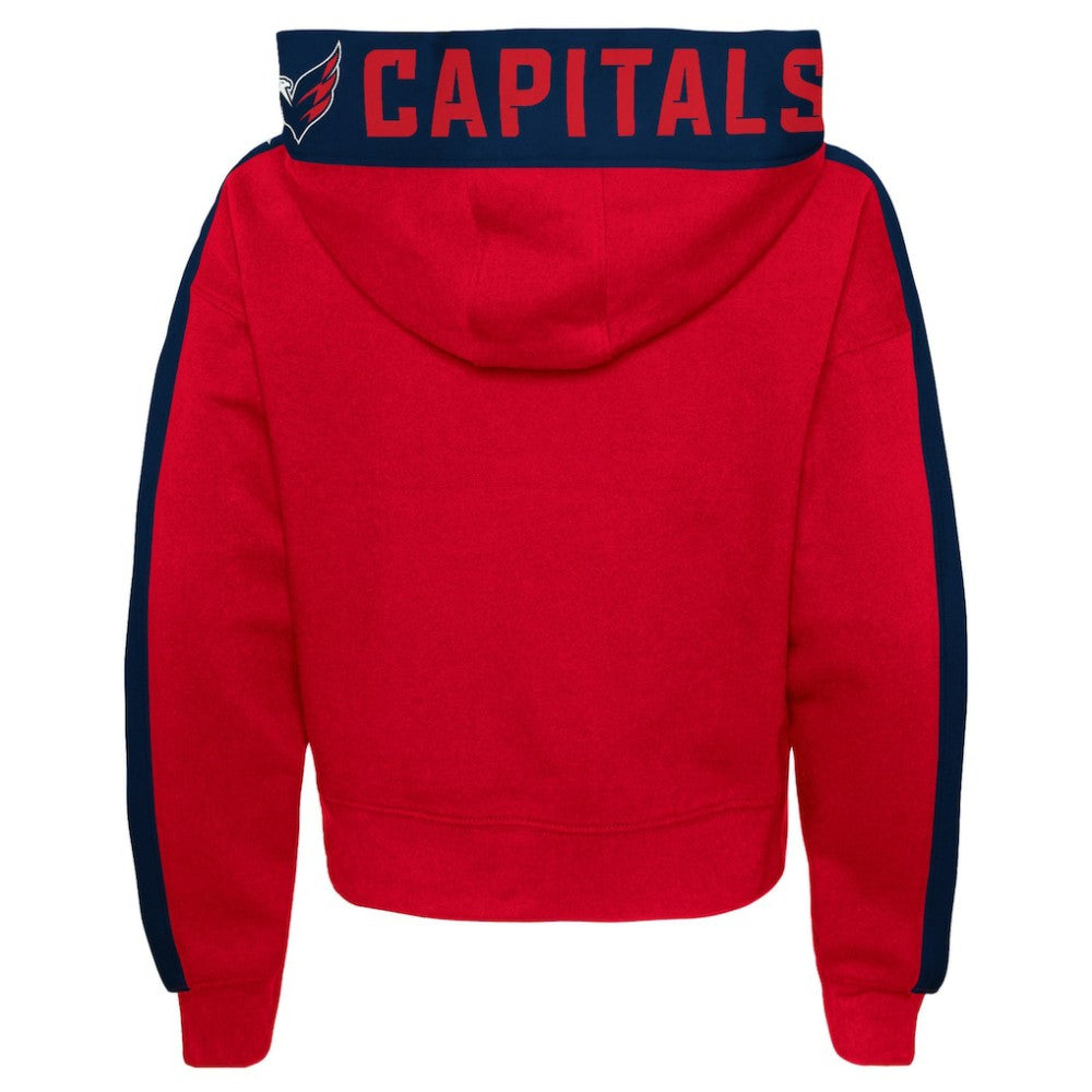 Washington Capitals Girls Youth Record Setter Pullover Hoodie - Red Hoodies