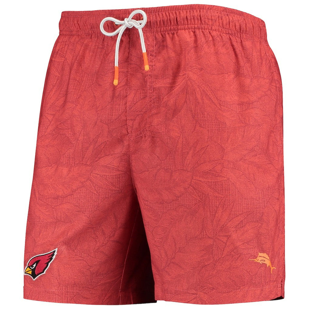 Arizona Cardinals Team Naples Layered Leaves Swim Trunks - Cardinal on sale