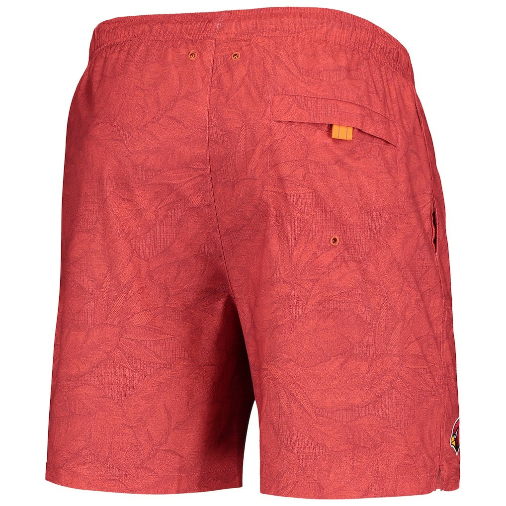 Arizona Cardinals Team Naples Layered Leaves Swim Trunks - Cardinal on sale