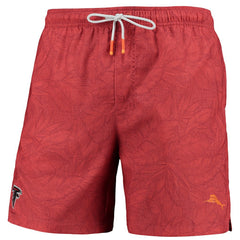 Atlanta Falcons Naples Layered Leaves Swim Trunks - Red on sale