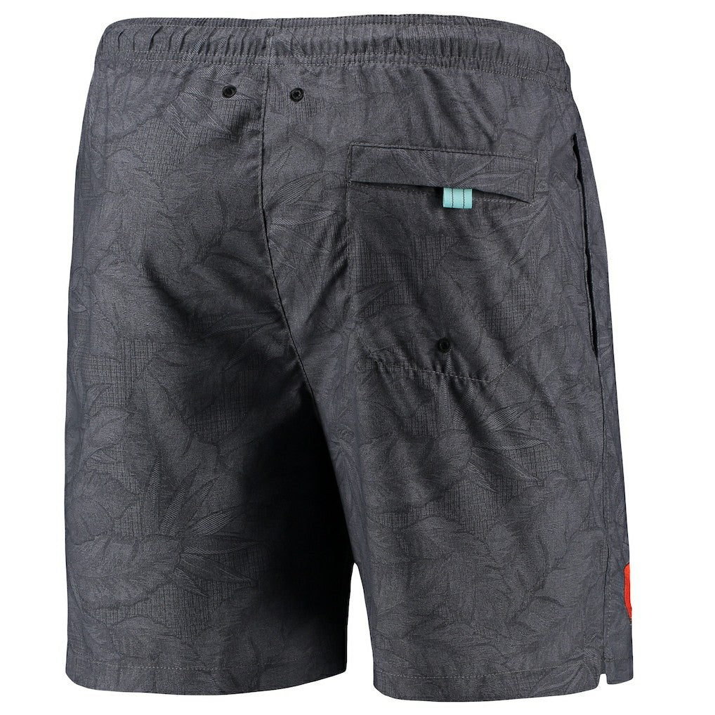 Cleveland Browns Naples Layered Leaves Swim Trunks - Black outlet