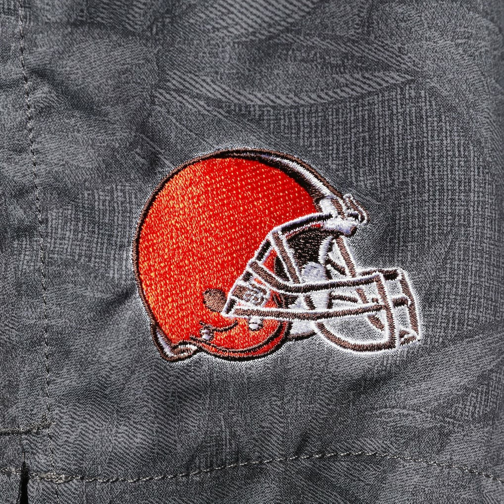 Cleveland Browns Naples Layered Leaves Swim Trunks - Black outlet