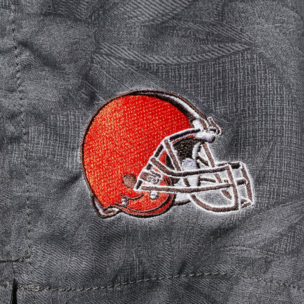 Cleveland Browns Naples Layered Leaves Swim Trunks - Black outlet