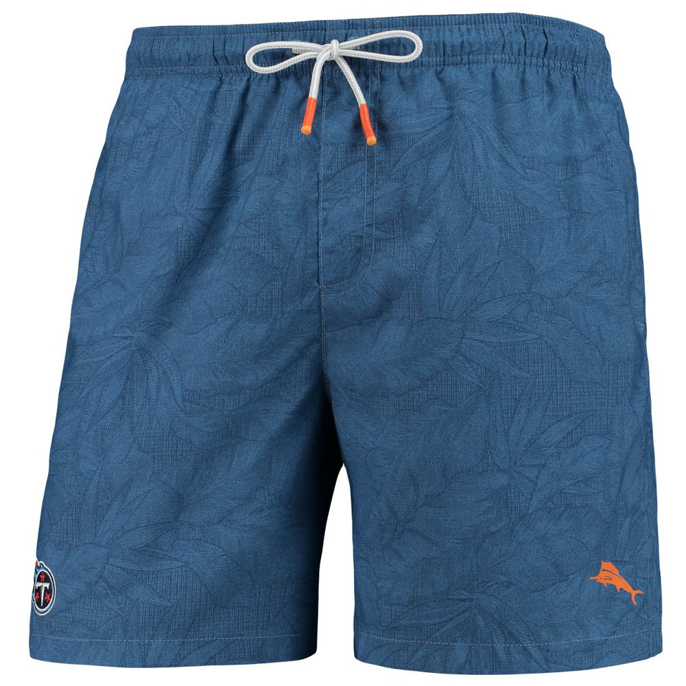 Tennessee Titans Naples Layered Leaves Swim Trunks - Navy for sale