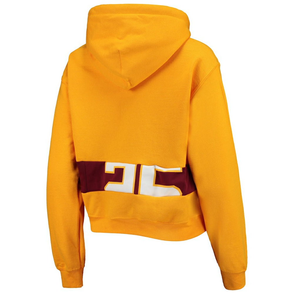 Washington Commanders Refried Apparel Women's Cropped Pullover Hoodie - Gold discount