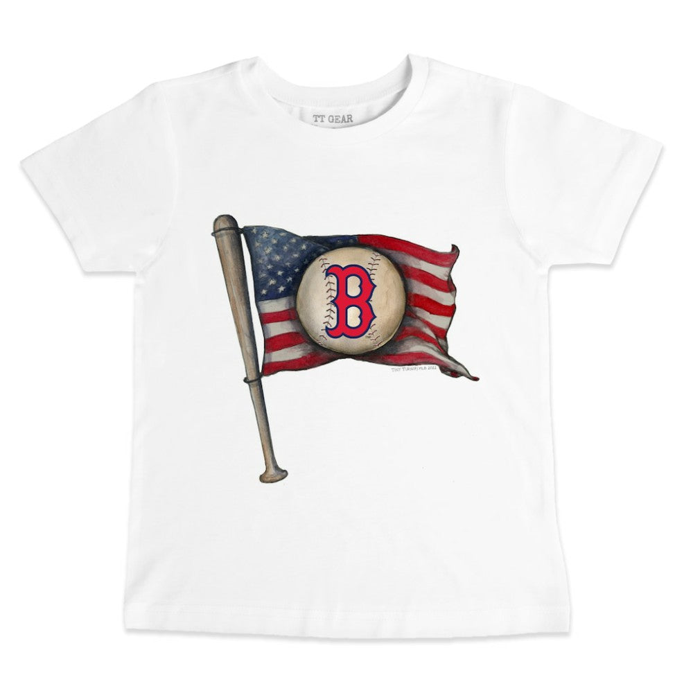 Boston Red Sox Tiny Turnip Youth Baseball Flag T-Shirt White