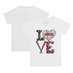 Arizona Diamondbacks Tiny Turnip Youth Baseball Love T-Shirt White