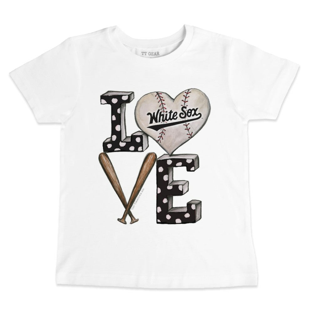Chicago White Sox Tiny Turnip Youth Baseball Love T-Shirt White