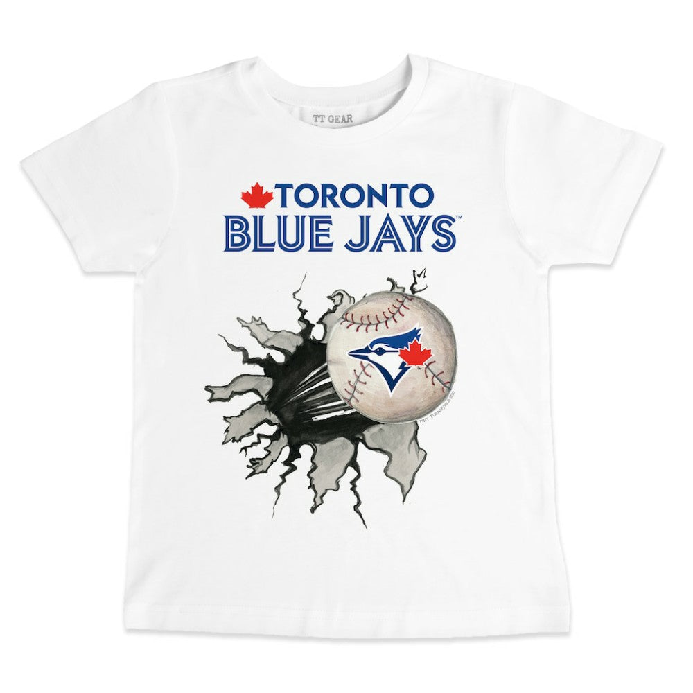 Toronto Blue Jays Tiny Turnip Youth Baseball Tear T-Shirt White