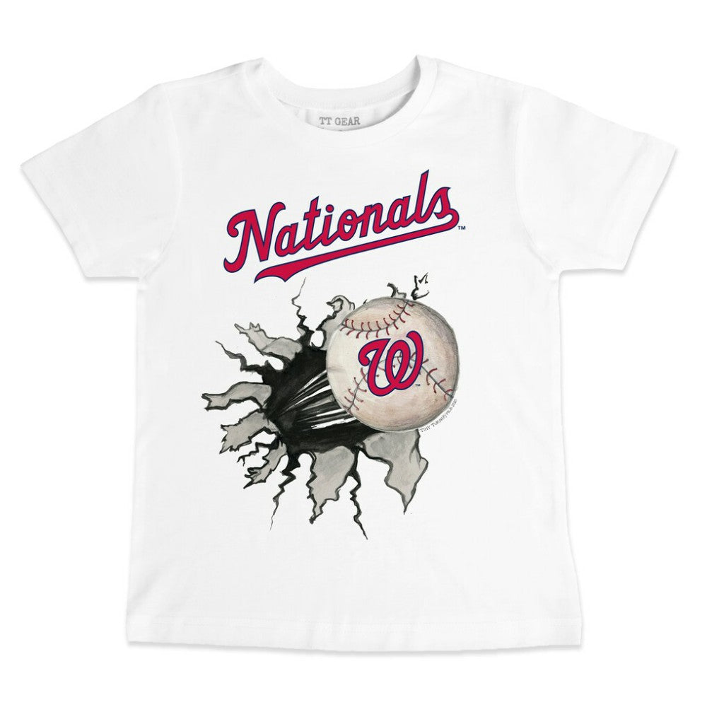Washington Nationals Tiny Turnip Youth Baseball Tear T-Shirt White