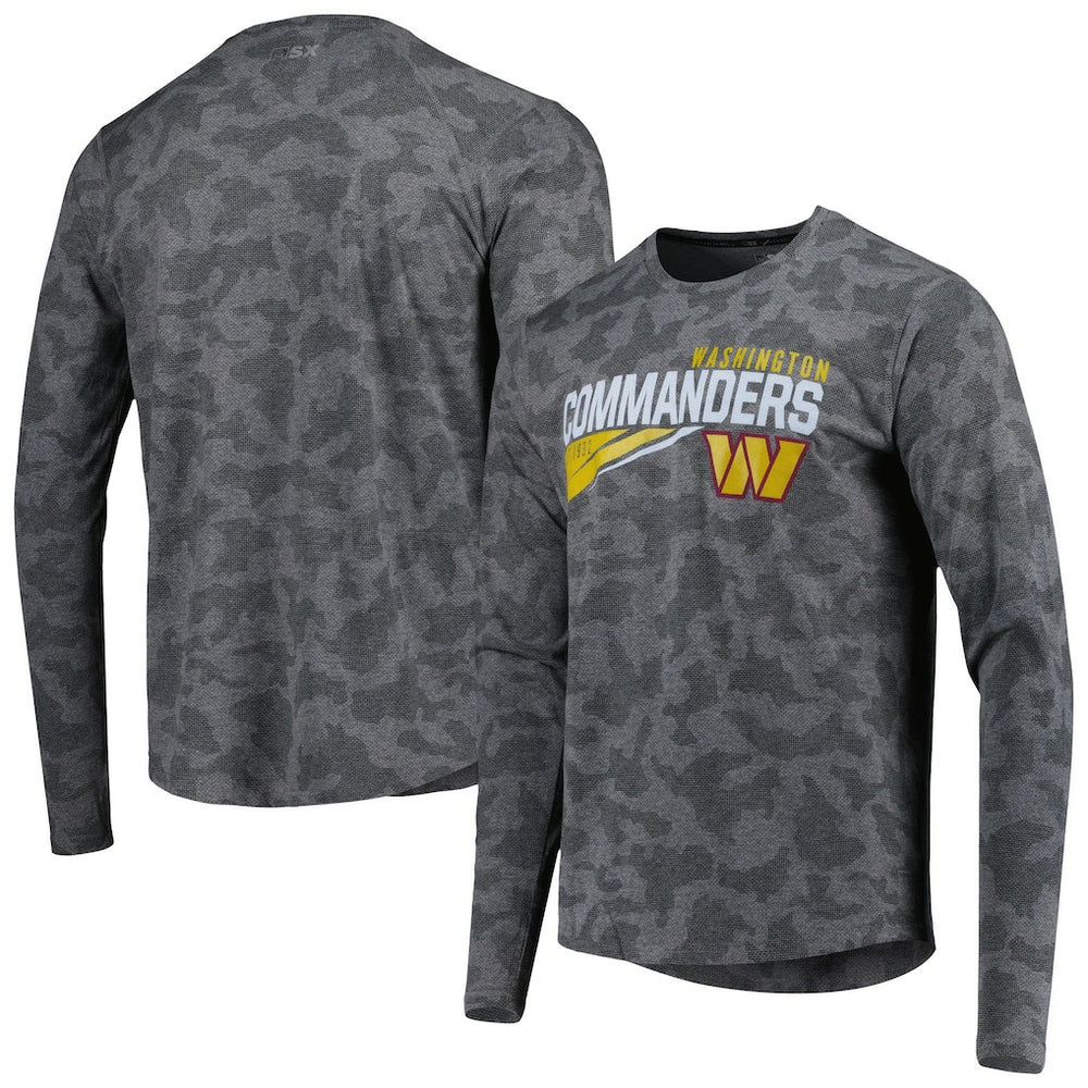 Washington Commanders MSX by Michael Strahan Camo Long Sleeve T-Shirt - Black on sale