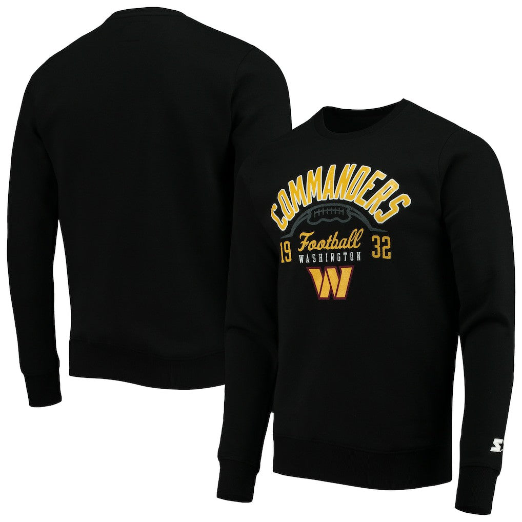 Washington Commanders Starter Pullover Sweatshirt - Black on sale