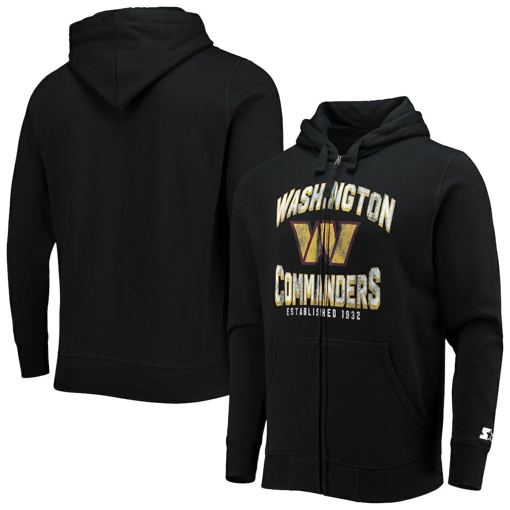 Washington Commanders Starter Post-Season Full-Zip Hoodie - Black sale