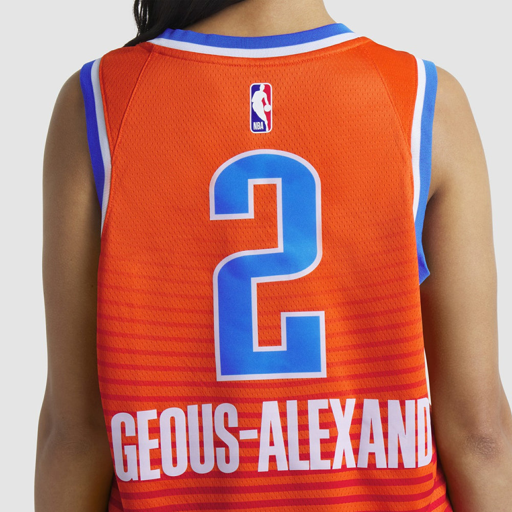 Shai Gilgeous-Alexander Oklahoma City Thunder Jordan Brand Unisex Swingman Jersey - Statement Edition - Orange for sale