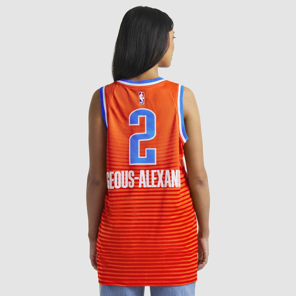 Shai Gilgeous-Alexander Oklahoma City Thunder Jordan Brand Unisex Swingman Jersey - Statement Edition - Orange for sale