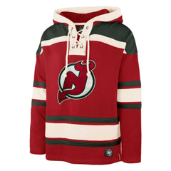Martin Brodeur New Jersey Devils '47 Retired Player Name & Number Lacer Pullover Hoodie - Red Jerseys
