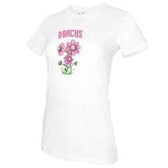 Arizona Diamondbacks Tiny Turnip Women's Blooming Baseballs T-Shirt White