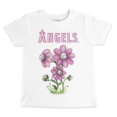 Los Angeles Angels Tiny Turnip Youth Blooming Baseballs T-Shirt White