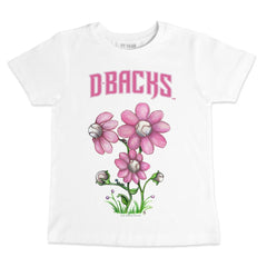 Arizona Diamondbacks Tiny Turnip Youth Blooming Baseballs T-Shirt White
