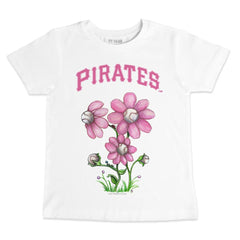 Pittsburgh Pirates Tiny Turnip Youth Blooming Baseballs T-Shirt White