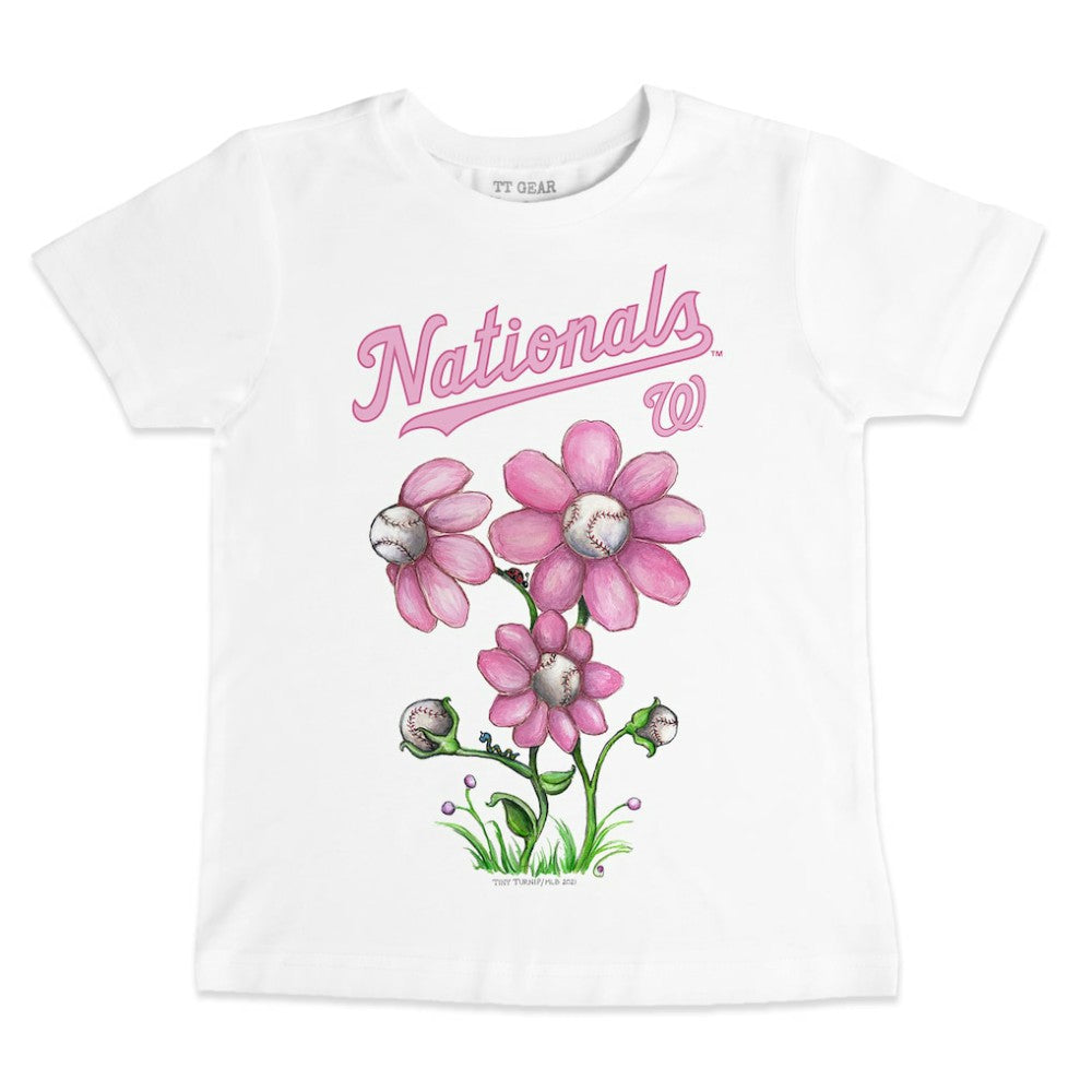 Washington Nationals Tiny Turnip Youth Blooming Baseballs T-Shirt White