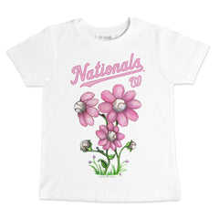 Washington Nationals Tiny Turnip Youth Blooming Baseballs T-Shirt White