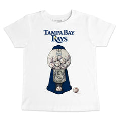 Tampa Bay Rays Tiny Turnip Youth Gumball Machine T-Shirt White