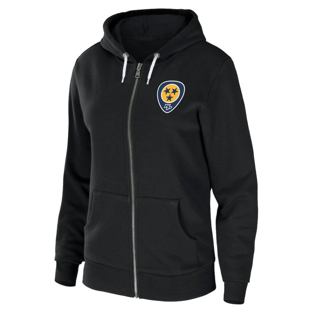 Nashville Predators WEAR by Erin Andrews Women's Sponge Fleece Full-Zip Hoodie - Black Hoodies