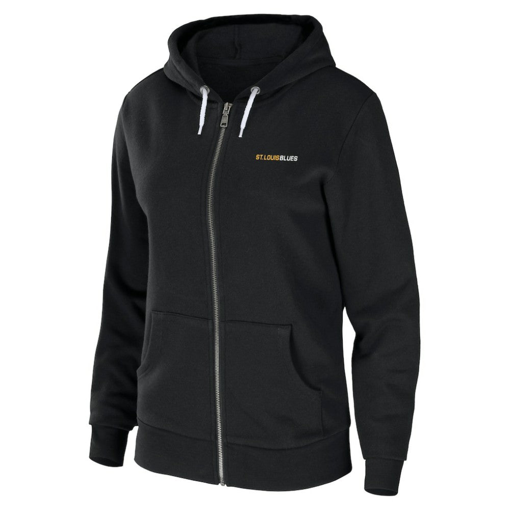 St. Louis Blues WEAR by Erin Andrews Women's Sponge Fleece Full-Zip Hoodie - Black Hoodies