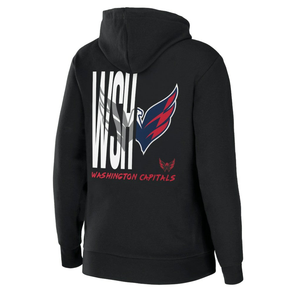 Washington Capitals WEAR by Erin Andrews Women's Sponge Fleece Full-Zip Hoodie - Black Hoodies