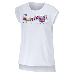 Montreal Canadiens WEAR by Erin Andrews Women's Greetings From Muscle T-Shirt - White T-shirts