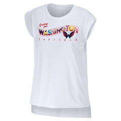 Washington Capitals WEAR by Erin Andrews Women's Greetings From Muscle T-Shirt - White T-shirts
