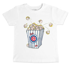 Chicago Cubs Tiny Turnip Youth Popcorn T-Shirt White