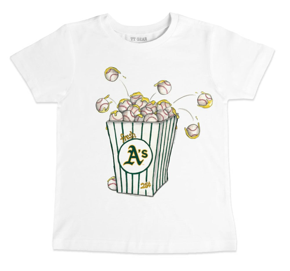 Athletics Tiny Turnip Youth Popcorn T-Shirt White