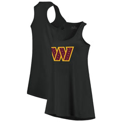 Washington Commanders Majestic Threads Women's Bling Scoop Neck Racerback Tank Top - Black discount