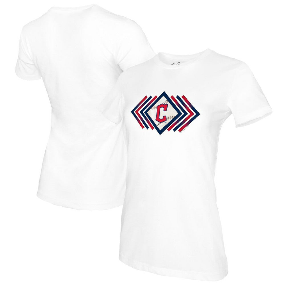 Cleveland Guardians Tiny Turnip Women's Prism Arrows T-Shirt White