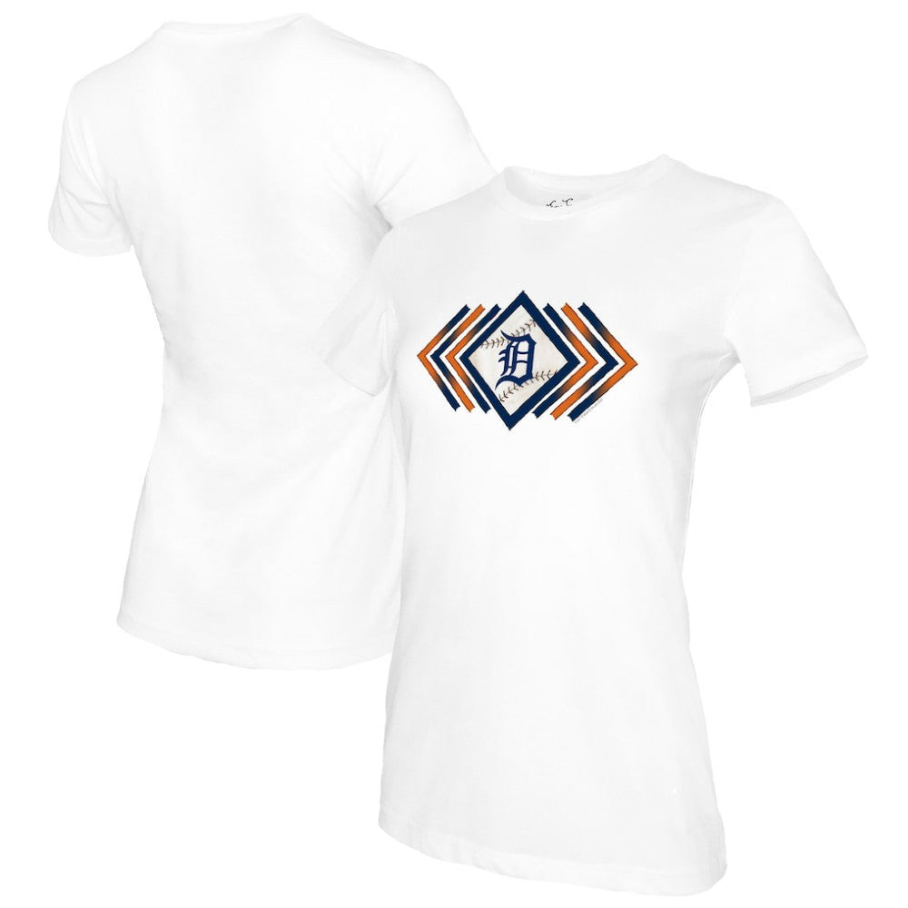 Detroit Tigers Tiny Turnip Women's Prism Arrows T-Shirt White