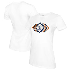 Detroit Tigers Tiny Turnip Women's Prism Arrows T-Shirt White