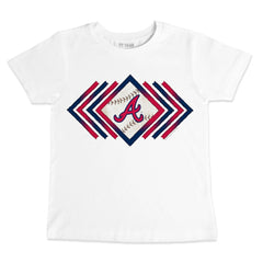 Atlanta Braves Tiny Turnip Youth Prism Arrows T-Shirt White