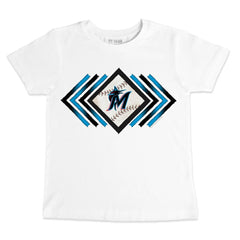 Miami Marlins Tiny Turnip Youth Prism Arrows T-Shirt White